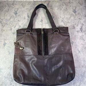 Kipling Leather Large Tote Bag